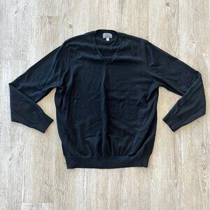Mens Thomas Dean Black Wool Blend Sweater - XL